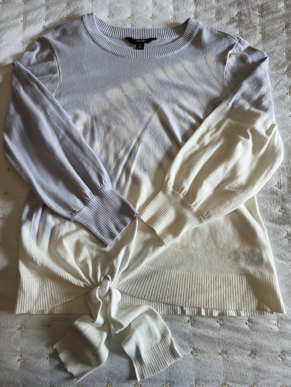 Simply Vera Vera Wang Light Lavender Ribbed Crewneck Sweater